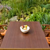 Gartentische Buche Mahagoni lackiert weiss für Ihren Balkon, Terrasse Garten