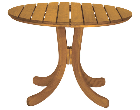 Gartenmöbel Gartentisch Balkonmöbel Tisch Sylt rund Buche Weiß