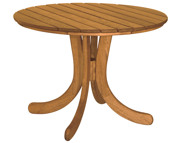 Gartenmöbel Gartentisch Balkonmöbel Tisch Sylt rund Buche Weiß