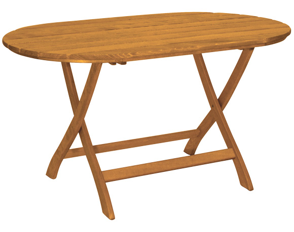 Gartenmöbel Gartentisch Balkonmöbel Tisch Mainau oval Buche Weiß