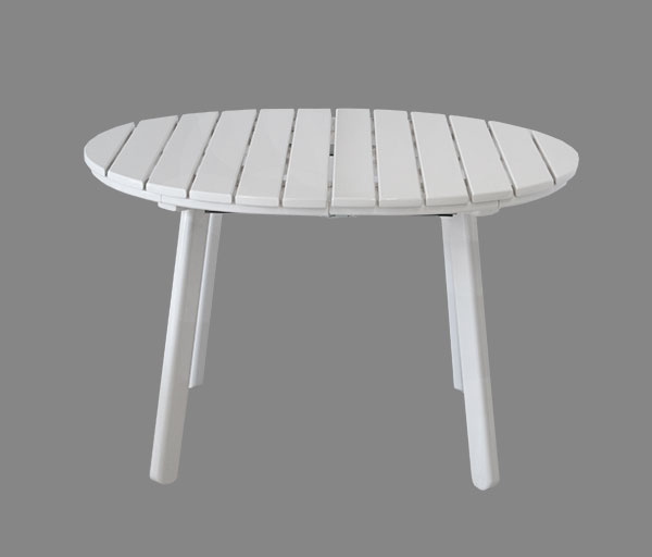 Gartentisch Rügen Weiß-hochglanz