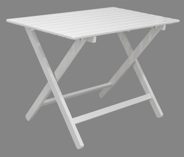 Gartentisch Klassik groß Weiß-hochglanz