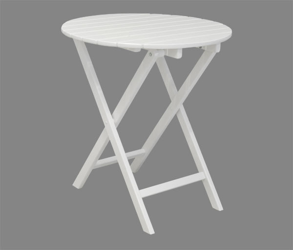 Gartentisch Klassik Weiß-hochglanz