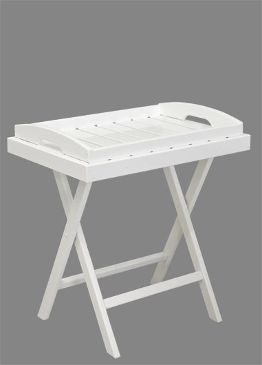 Serviertisch Detail Weiß-hochglanz